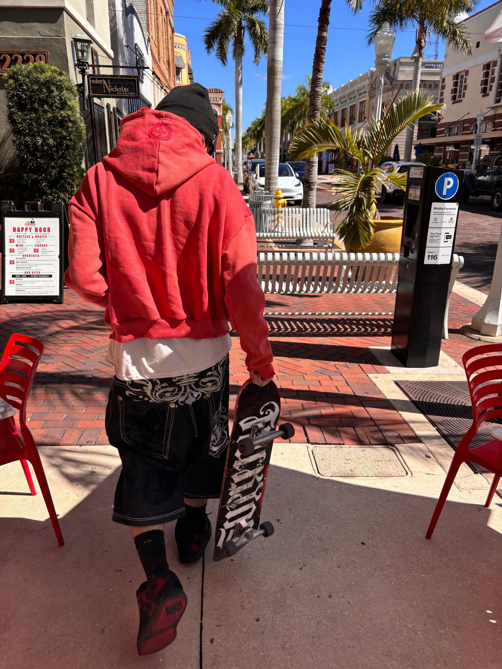 RED “DIE SOBER” ZIPUP HOODIE