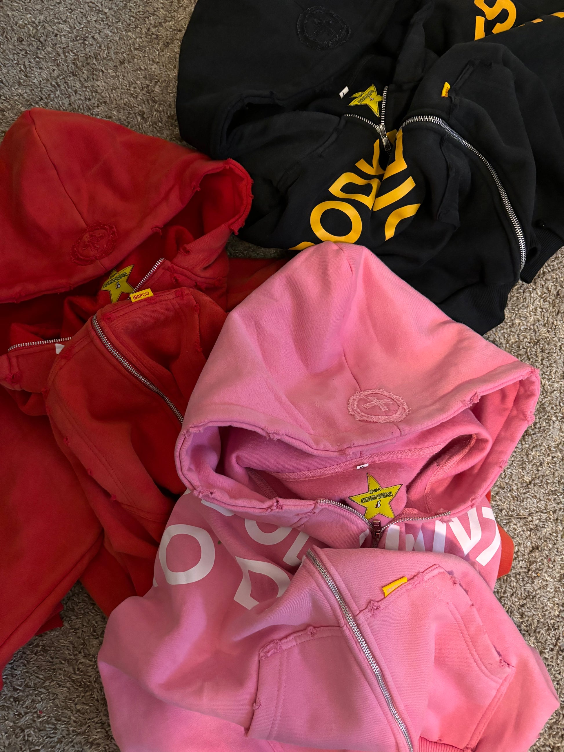 PINK “DIE SOBER” ZIPUP HOODIE